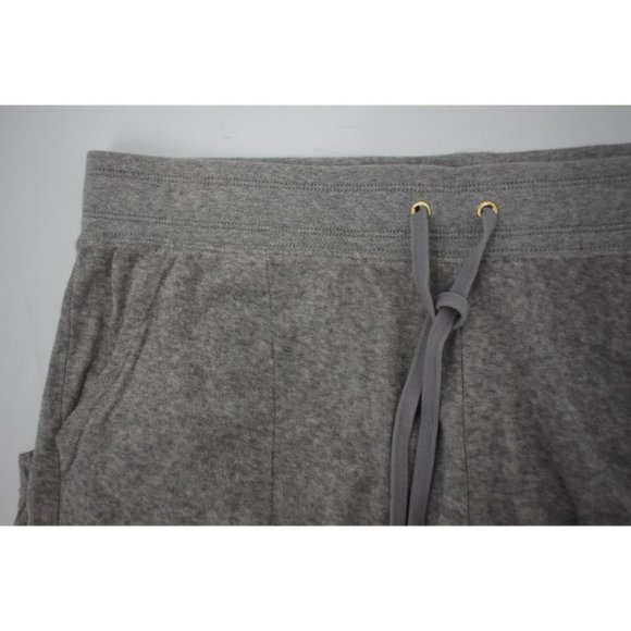 Juicy Couture Womens XL Gray Drawcord Jogger pants Stretch textured fleece - Picture 9 of 11